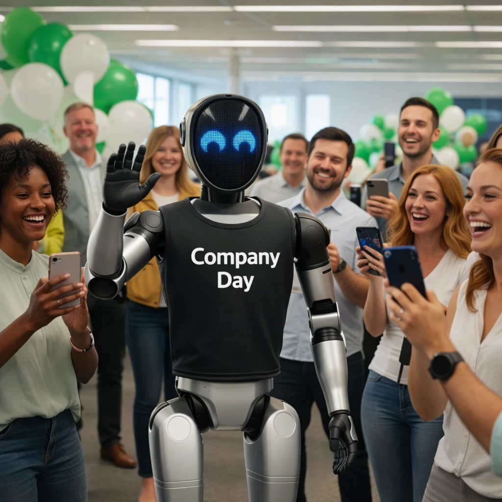 Benji the robot for company days